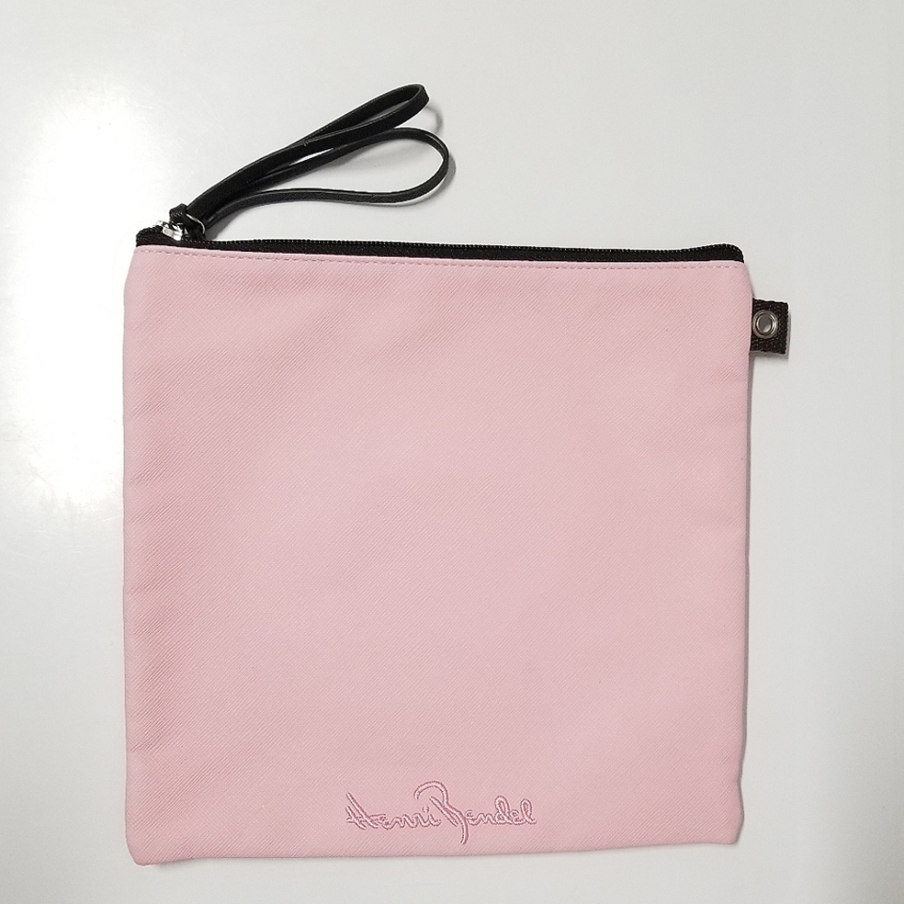 Henri Bendel Pink Vintage 9¼"x9¼" Square Accessory Pouch RARE - Picture 3 of 9